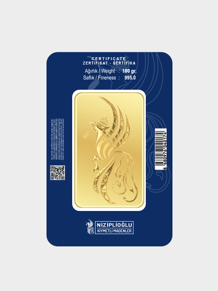 100 Gram Külçe Altın