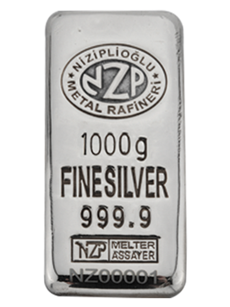 1.000 Gram Külçe Gümüş